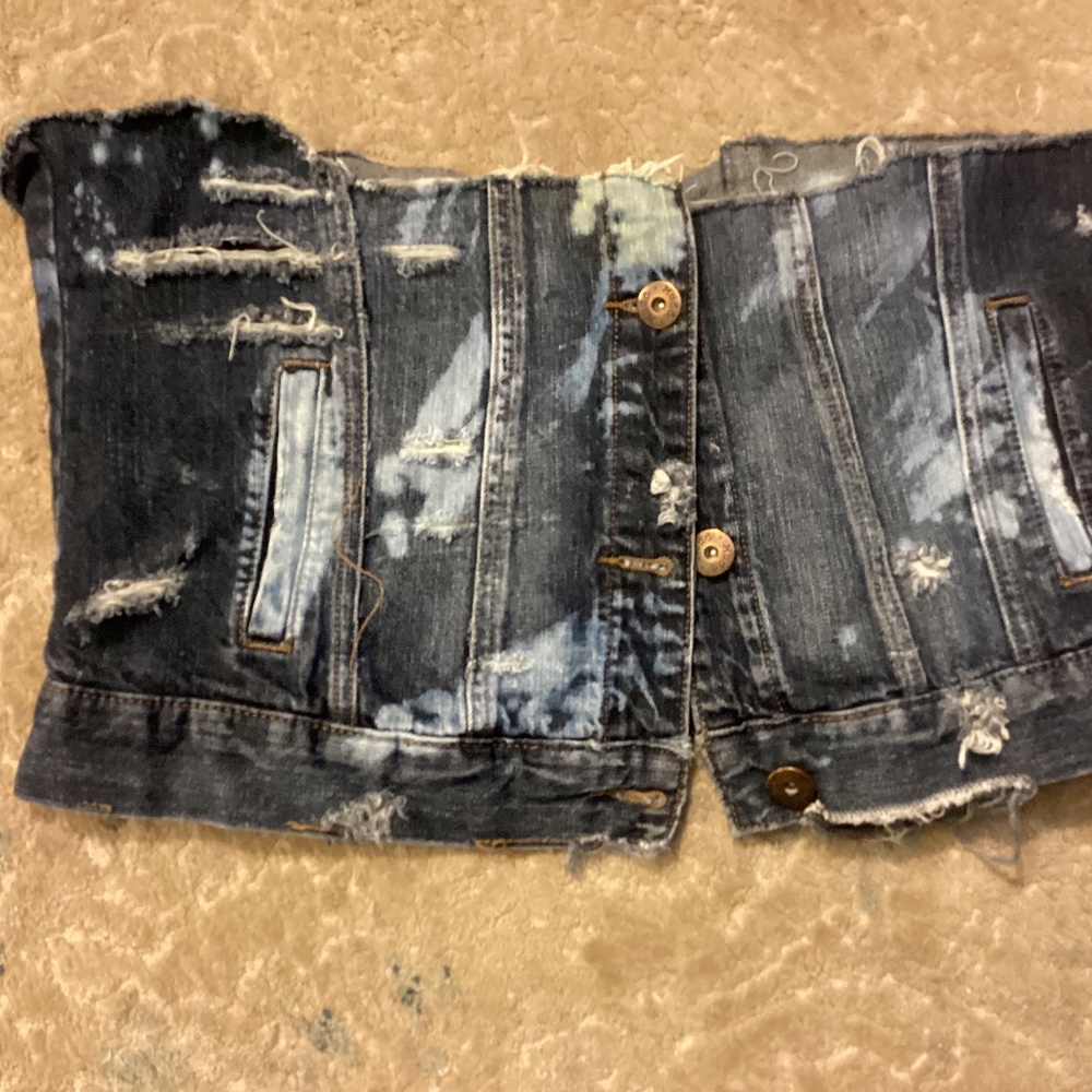 Denim halter tops